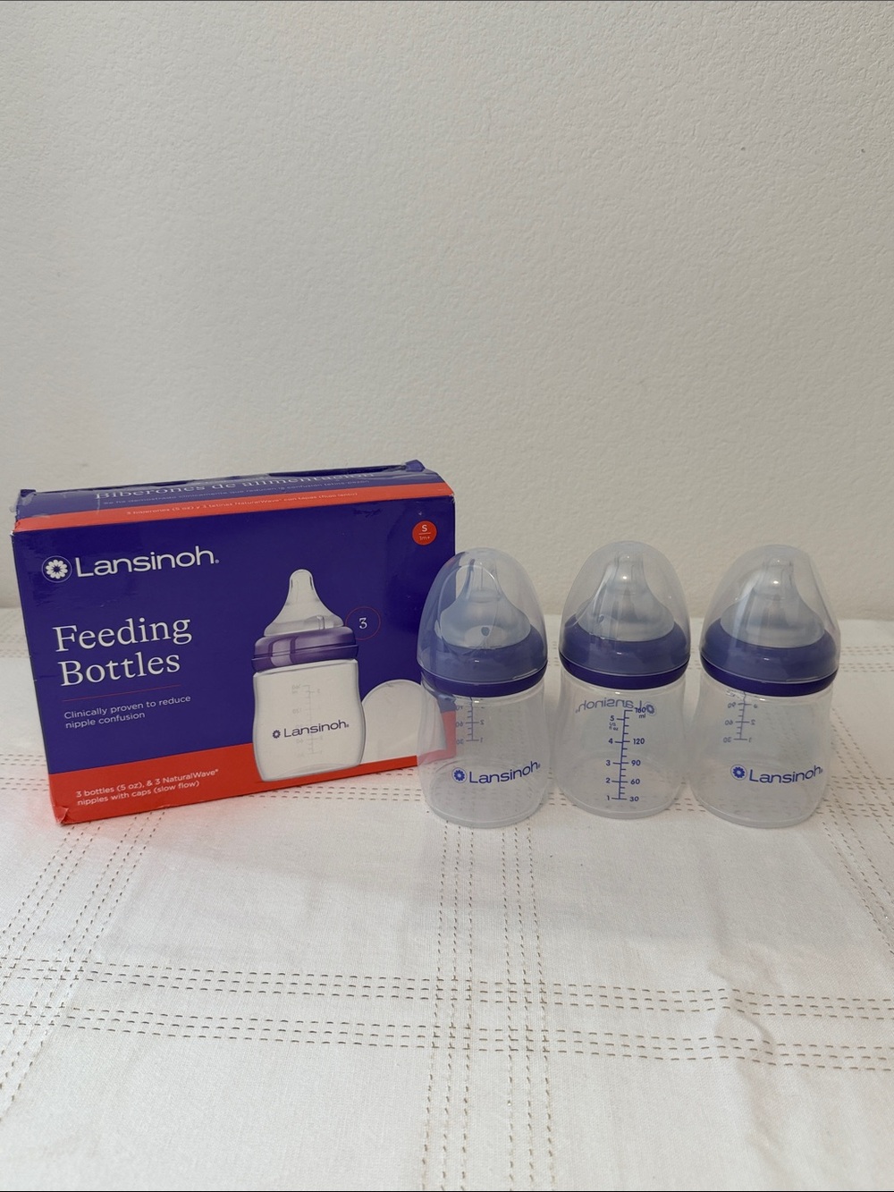NEW Lansinoh 5 oz, 3 pack, Slow Flow 1 month +